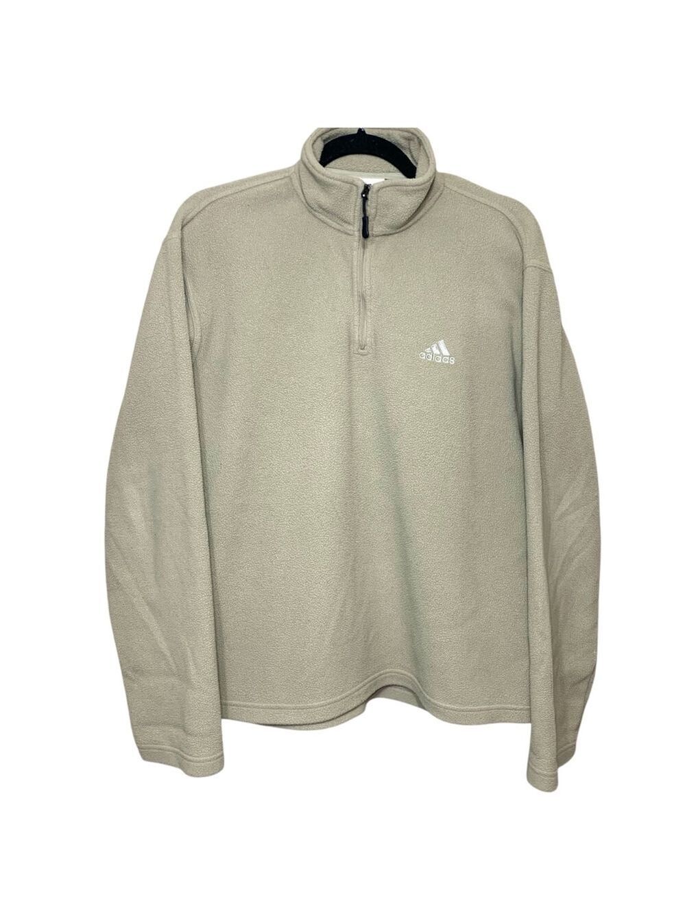 Vintage 00 Adidas Fleece Sweater Green M Quater Zip Clima Warm Outdoor Pullover